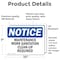 Signmission Maintenance Work Sanitation Clean-Up Required, 10 in W x Rectangle, Vinyl Decal OS-2PACK-NS-D-710-L-14118 - alternate 4